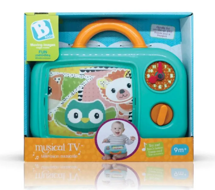 Интерактивна играчка, Infantino, B Kids, Музикален телевизор, Син