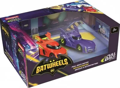 Комплект пулбек колички, Carrera, Batwheels, Bam vs. Red, 2 броя