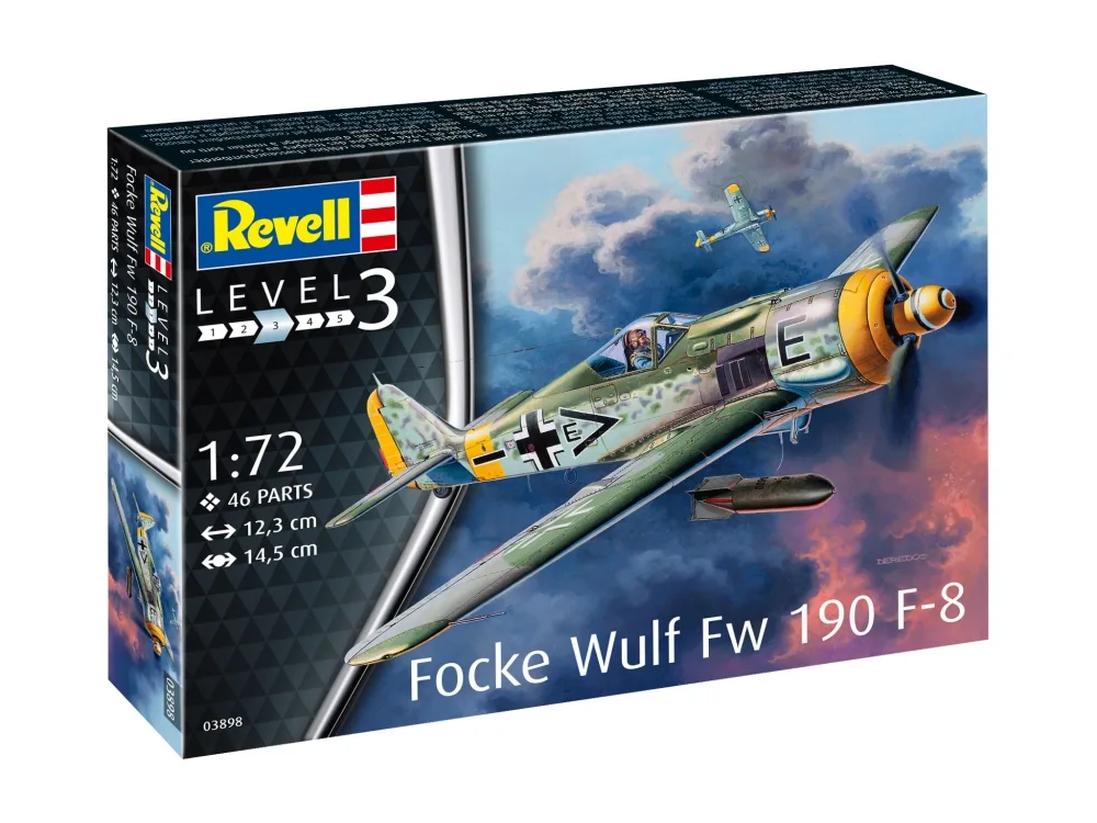 Сглобяем модел, Revell, Изтребител Focke Wulf Fw190 F-8, 46 части