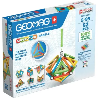 Магнитен конструктор, Geomag, Supercolor Panels, 52 части