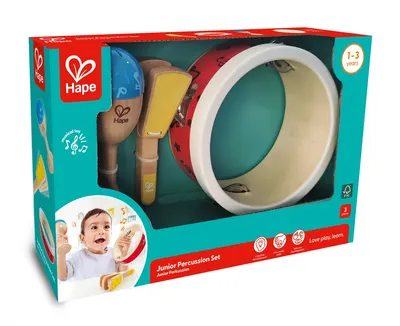 Детски музикален комплект, Hape, Перкусии, 3 части