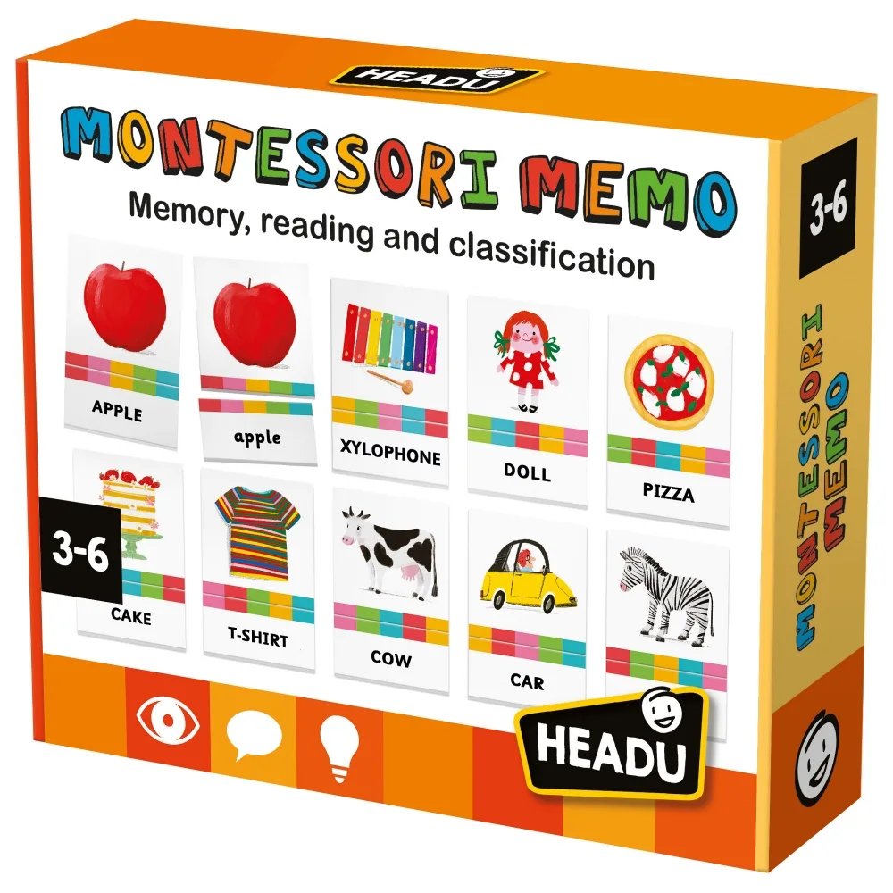 Образователен игра Мемори - подреди и класифицирай, Headu, 72 части