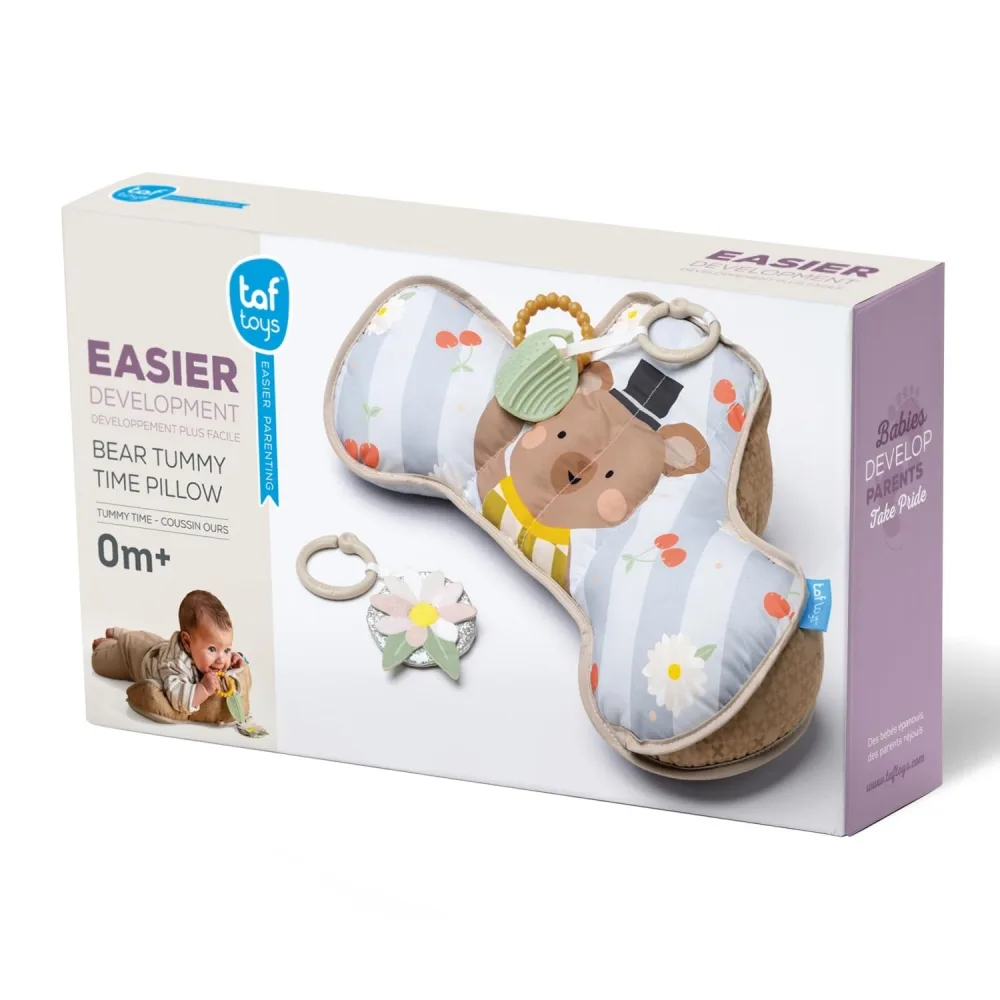 Плюшена бебешка възглавница, Taf Toys, Мече, 40 x 27 x 11 см