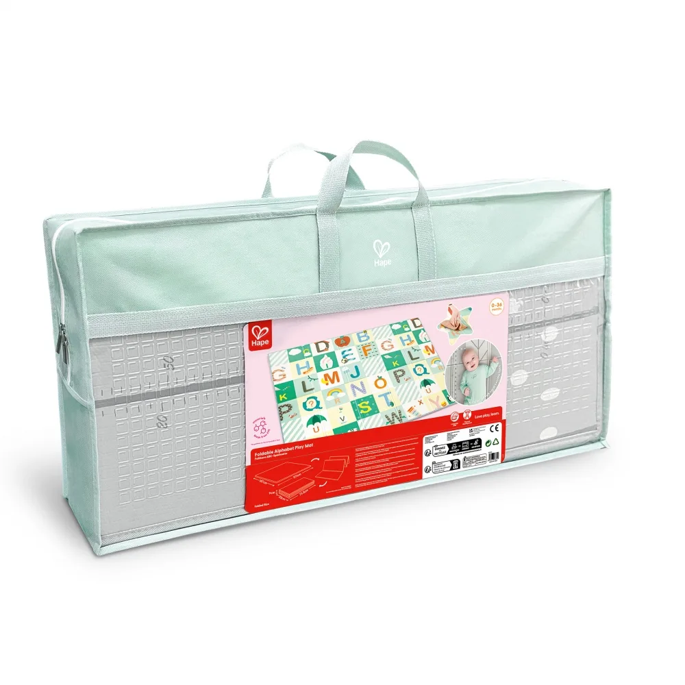 Сгъваема подложка за игра, Hape, Азбука, 177 x 147 x 1 см