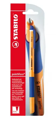 Ролер химикалка, Stabilo, pointVisco fine 0.5, Син