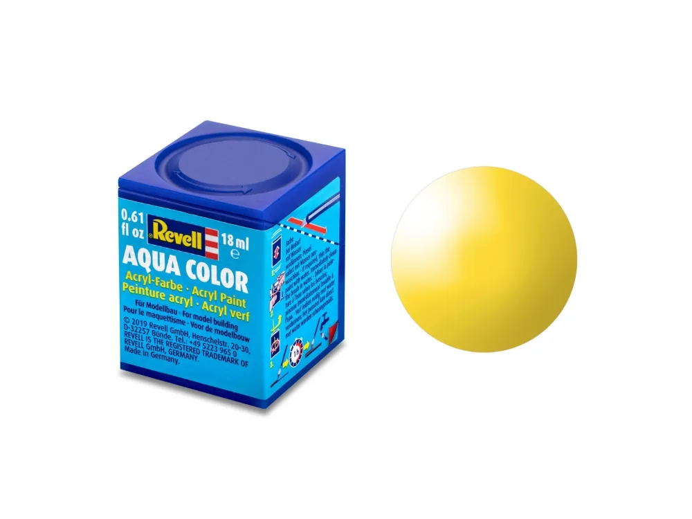 Акрилна боя, Revell, Aqua Color, Жълто гланц, 18 мл