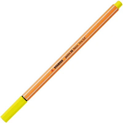 Тънкописец, Stabilo, Point 88 fine 0.4, Неоново жълт