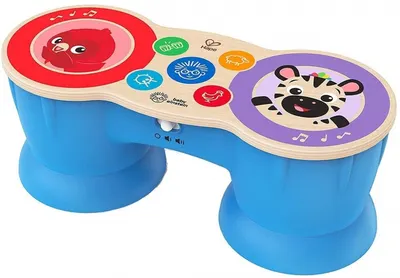 Музикална играчка, Hape, Baby Einstein, Дървен сензорен барабан, 26.3 x 10.8 х 10 cm