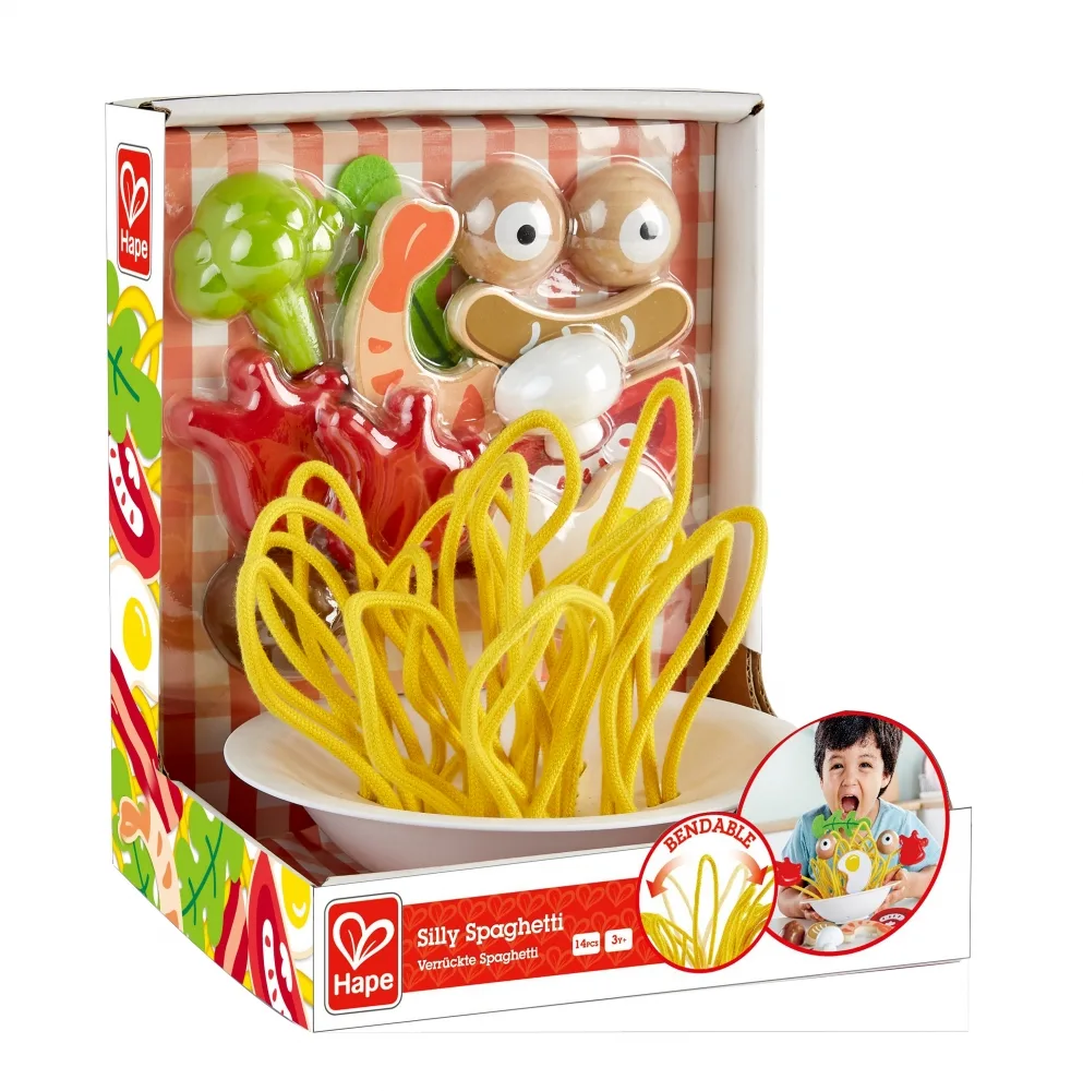 Игрален комплект, Hape, Смешни спагети, 14 части