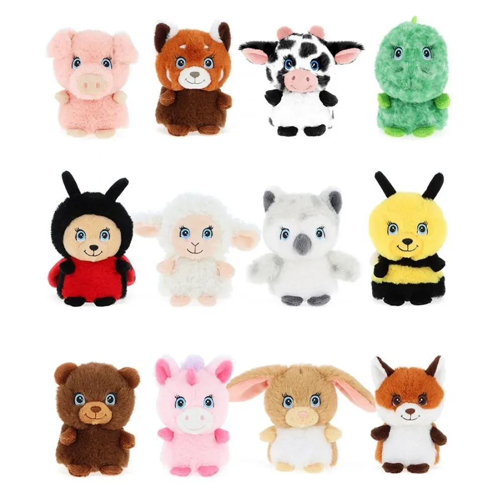 Keeleco Mini Adoptable World, Eкологични малки плюшени играчки, MIX B, 10 см (12)