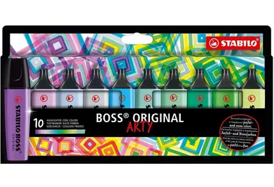 Комплект текст маркери, Stabilo, Boss Original, Arty Cool Colors, 10 цвята