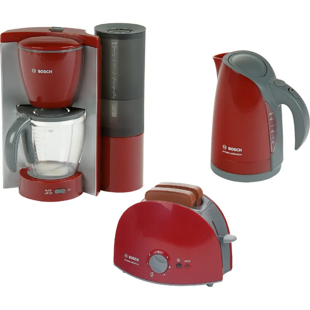 Детски комплект за закуска Bosch, с тостер, кана и кафе машина