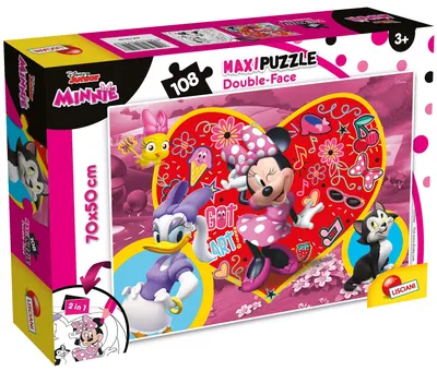 Пъзел, Lisciani, Minnie Mouse, Двулицев пъзел 108 части